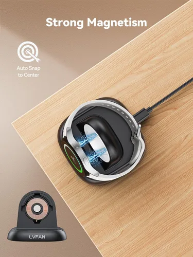 Vista 6 de LVFAN Cargador para Samsung Galaxy Watch 8/8 Classic / 7 / Ultra / 6/5 / 4, accesorios de repuesto para base de carga, estación de cable de carga