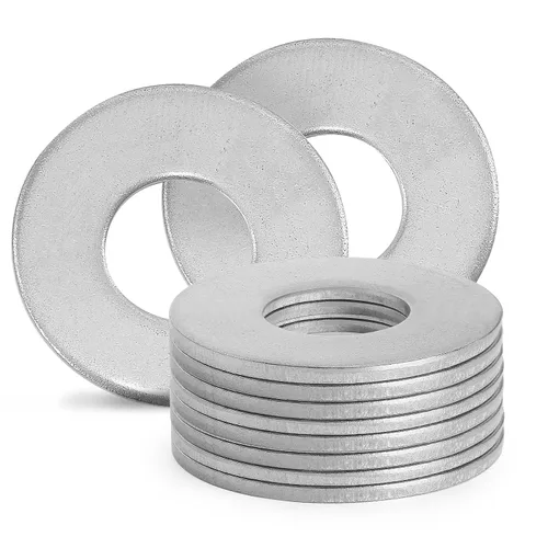 Vista 23 de Arandelas planas de acero inoxidable de 1" - Diámetro exterior de 2", arandelas de acero inoxidable 304 (18-8), arandelas de metal para tornillos