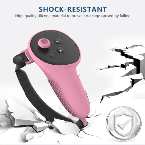 Vista 7 de VR Silicone Protective Cover Accessories for MetaOculus Quest 3 Accessories, 7-in-1 Headset Cover Set, TPU Face Cover Controller Grips Cover Face