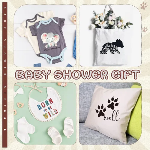 Vista 6 de Teling 36 calcomanías para planchar para baby shower, juegos de calcomanías de transferencia para planchar, parches de calcomanías de transferencia
