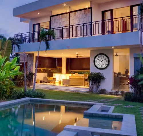 Vista 7 de Infinity Instruments Reloj de pared clásico negro de 24 pulgadas, termómetro de humedad para exteriores, reloj de pared redondo para exteriores