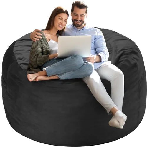 Vista 323 de de 3 pies con relleno de espuma viscoelástica, puf grandes, sofá suave con funda de terciopelo holandés, 36 x 36 x 24 pulgadas (morado)