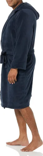 Vista 3 de Tienda Essentials Bata de felpa de longitud media para hombre