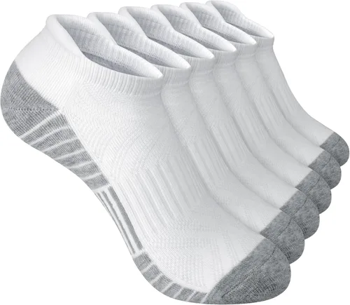 Felicigeely Calcetines deportivos de tobillo para correr, calcetines deportivos de corte bajo, transpirables, acolchados, con lengüetas para hombres