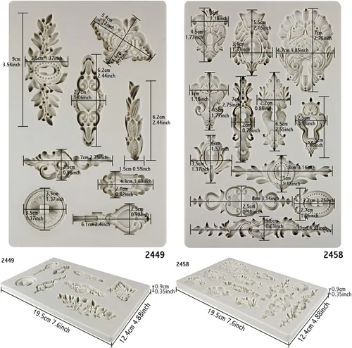Vista 3 de Moldes de silicona de inspiración vintage para llaves y ojo de cerradura de 2