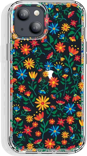 Vista 54 de GYZYA Funda transparente para iPhone 14 y iPhone 13 de 6.1 pulgadas con diseño de patrón, funda protectora delgada de TPU + parachoques a prueba