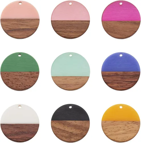 Vista 44 de Colgante de madera de resina, Resina, No es una piedra preciosa