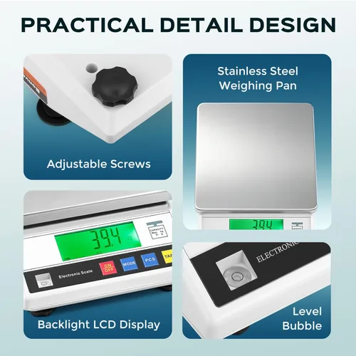 Vista 6 de Bonvoisin Báscula de laboratorio 10kgx0.0.04 oz Balanza de conteo digital Balanza analítica digital Escala electrónica precisa Certificación CE