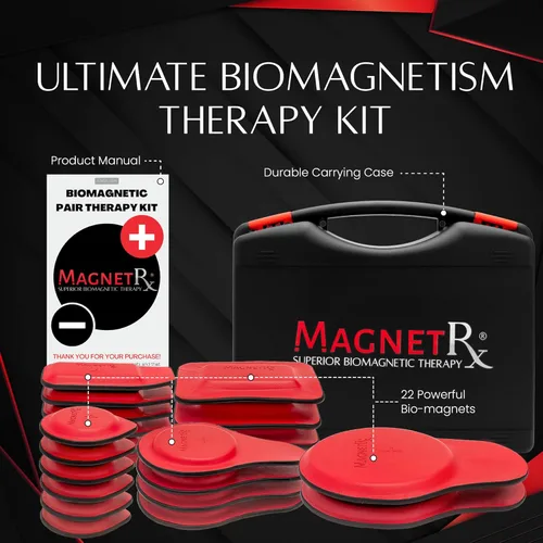 Vista 3 de Kit de Imanes de Terapia Biomagnética MagnetRX® – Imanes para Biomagnetismo Médico – Par de Imanes Bio Magnet de Dr. Goiz para Terapia de Imanes