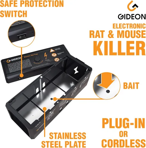 Vista 4 de Eliminator Trampa para ratones y ratas, trampas eléctricas para ratones para interiores para el hogar, trampas humanitarias para control de plagas