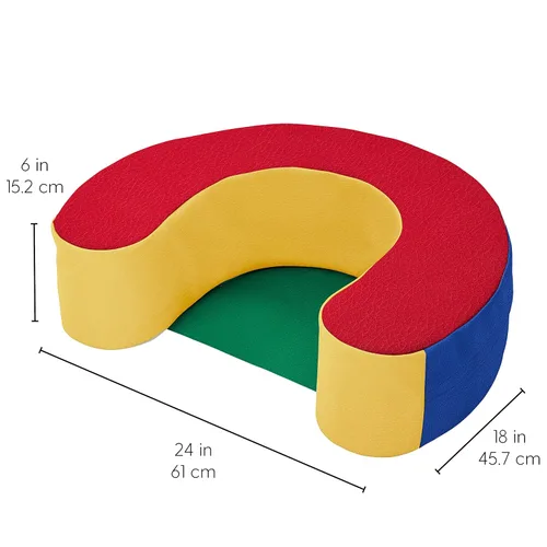 Vista 3 de Factory Direct Partners 10423-AS SoftScape Anillo de Soporte y Asiento para Bebés y Niños Pequeños, Asiento de Piso de Espuma Acolchada Suave