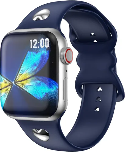 Vista 21 de T-ENGINE Correa compatible con Apple Watch Series 9, 8, 7, 1.61 pulgadas, Series 6, 5, 4, SE de 1.575 pulgadas, Serie 3 de 1.496 pulgadas para mujer