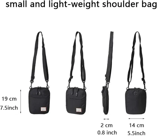 Vista 6 de Mini bolso cruzado pequeño para hombres mujeres mini bolso de mensajero