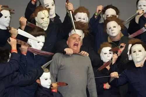 Vista 5 de Boolavard Máscaras de Michael Myers para Halloween, disfraz de terror, cosplay, accesorios de látex