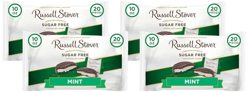 Vista 11 de Russell Stover Empanadas de menta sin azúcar con stevia, bolsa de 10 onzas