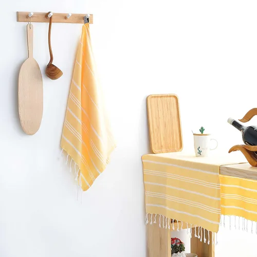 Vista 123 de Cacala Toallas de cocina 100% algodón turco, altamente absorbentes, suaves, de secado rápido, con lazo para colgar, para gimnasio, yoga, baño