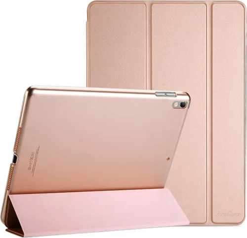 Vista 13 de ProCase Funda Inteligente para iPad Air de 10,5" 3ª Generación 2019 / iPad Pro 2017, Funda Delgada con Soporte con Parte Trasera Translúcida Negro