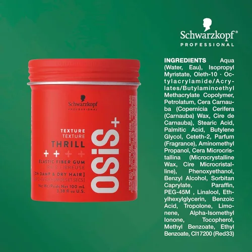 Vista 3 de OSiS+ Thrill Fibre Gum - Medium Hold Flexible Style Control with Natural Shine