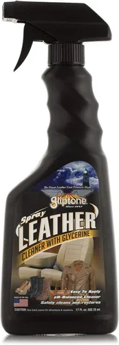 Gliptone Spray limpiador de cuero con spray de glicerina, pH equilibrado, limpia y restaura de forma segura, 17 onzas líquidas