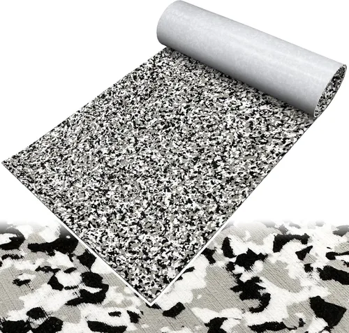 Vista 12 de Suelo de lancha de espuma EVA, lámina autoadhesiva para suelos marinos de camuflaje cepillado, alfombra marina para barcos, yate, kayak, cubierta