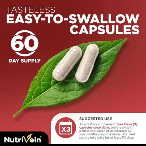 Vista 3 de Nutrivein Panax Ginseng rojo coreano puro, 1600 mg - 120 cápsulas veganas - 5% ginsenósidos de alta resistencia - Extracto de raíz de ginseng