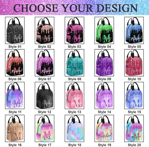 Vista 3 de MyPupSocks Mochila escolar personalizada con nombre personalizado mochila unisex, Multi 00, Personalizado