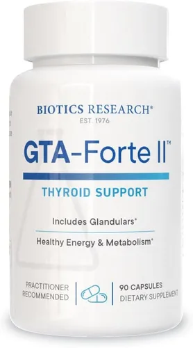 Biotics Research GTA Forte II Suplemento de selenio con zinc, cobre, glandular porcino y rubidio, apoyo de glándulas endocrinas, equilibrio hormonal