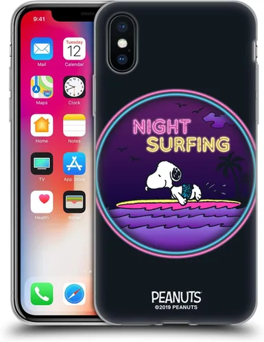 Vista 164 de Head Case Designs Funda de gel suave con licencia oficial de Peanuts Tropical Surf Snoopy Aloha Disco compatible con Apple iPhone 13 Mini