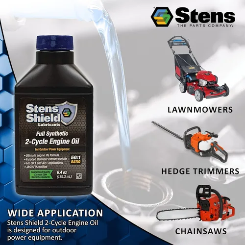 Vista 3 de New Stens - Aceite de motor de 2 ciclos 770-643, veinticuatro botellas de 6.4 onzas y MaxPower 333695 línea de recortadora redonda de grado