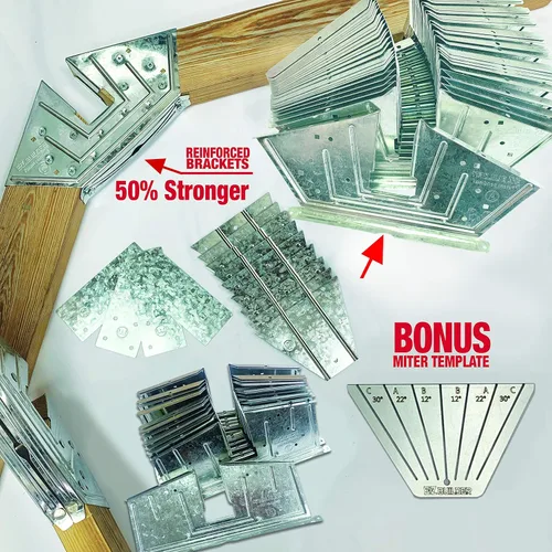 Vista 4 de EZBUILDER 50 estructuralmente más fuerte, kit de cobertizo fácil construye 6 a 14 pulgadas de ancho de cualquier longitud, cobertizo de granero