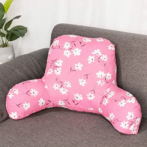 Vista 20 de Almohada de lectura estampada bohemia con brazos de apoyo, almohada suave para descansar en la cama, cojín de apoyo para la espalda para niños que