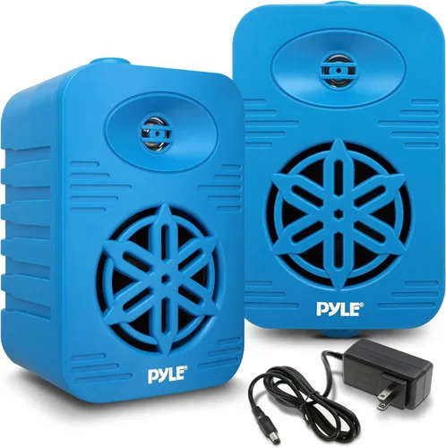 Vista 21 de Pyle Usa - Par de altavoces Bluetooth para interiores y exteriores, 200 W, doble impermeable, 3.5 pulgadas, sistema de altavoces de rango completo