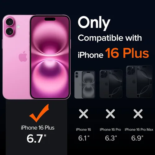 Vista 2 de ivoler Funda transparente 3 en 1 diseñada para iPhone 16 Plus de 6.7 pulgadas 2024 con 2 protectores de pantalla de vidrio templado, funda delgada
