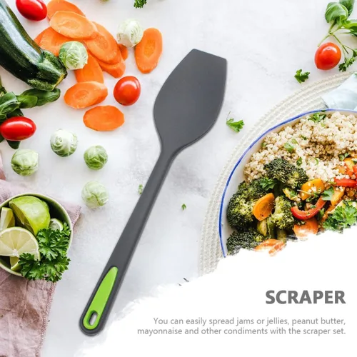 Vista 7 de Silicone Baking Spatulas Dual-color Cake Cream Scrapers Heat Resistant Design Mixing Tools for Kitchen Reusable Non-stick Silicone Baking Utensils