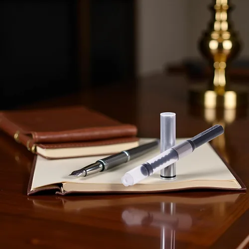 Vista 6 de Convertidor universal de tinta para pluma estilográfica, relleno de pistón de empuje estándar, absorbedor de tinta y suministros de escritura