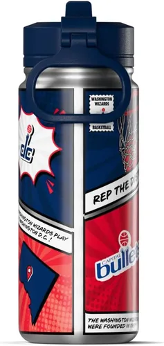 Vista 78 de Hydrapeak x NBA Los Angeles Lakers Botella de agua de 591 ml de acero inoxidable, botella deportiva con doble pared aislada con licencia