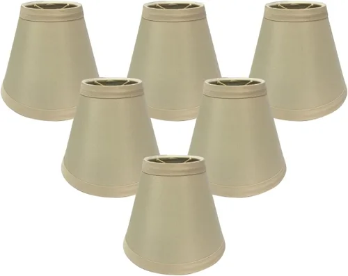 Vista 25 de Royal Designs, Inc. Lámpara de araña de tapa dura Empire Basic Shade CS-984-5AGL, oro antiguo, 3 x 5 x 4,5
