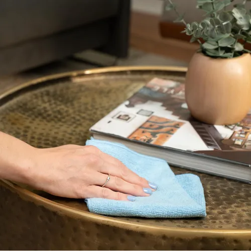 Vista 9 de S&T INC. Paquete de 50 paños de limpieza de microfibra, toallas a granel para el hogar, toallas de microfibra reutilizables para automóviles, trapos