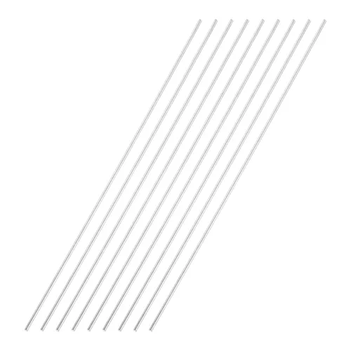 Vista 121 de uxcell Varilla redonda sólida de acero inoxidable 304 de 0.039 in x 3.937 in para manualidades de bricolaje - 10 piezas