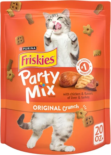 Vista 15 de Purina Friskies - Golosinas para gatos, Party Mix Original Crunch – (paquete de 6) bolsas de 6 onzas
