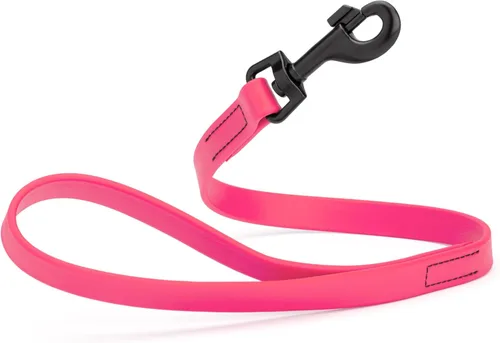 Vista 17 de Dogline Biothane - Correa impermeable para perro, correa de nailon con revestimiento fuerte, con herrajes negros, a prueba de olores, fácil