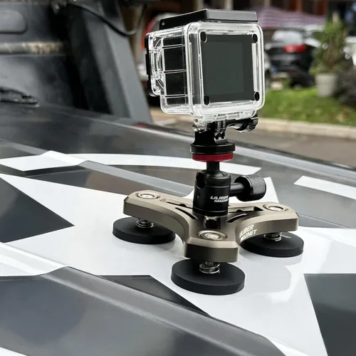 Vista 11 de ULIBERMAGNET Soporte magnético para teléfono con rotación de 360° con mini cabeza de bola, compatible con teléfonos inteligentes para coches, Jeep