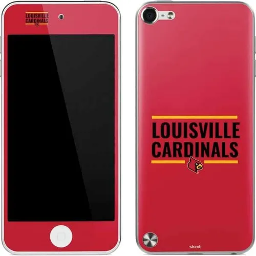 Skinit Decal MP3 Player Skin Compatible with iPod Touch (5th Gen&2012) - Officially Licensed College Louisville Cardinals Striped Design