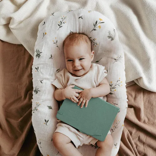 Vista 2 de Gllquen Baby Sábanas de Muselina para Moisés Paquete de 3, Sábanas Ajustadas de Algodón Transpirables Elásticas y Acogedoras para Colchón de Moisés