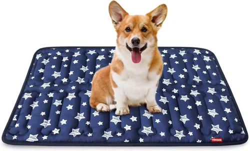 Vista 19 de Tapete para jaula de perro (21 x 14 pulgadas), tapete suave para cama de perro con bonitos estampados, almohadilla personalizada, parte inferior