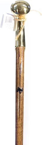 Vista 4 de Bastón para caminar – Bastón original de Bubba Stik estilo "estándar" con mango de jamón de latón. Fabricado en Texas por Real Texans.