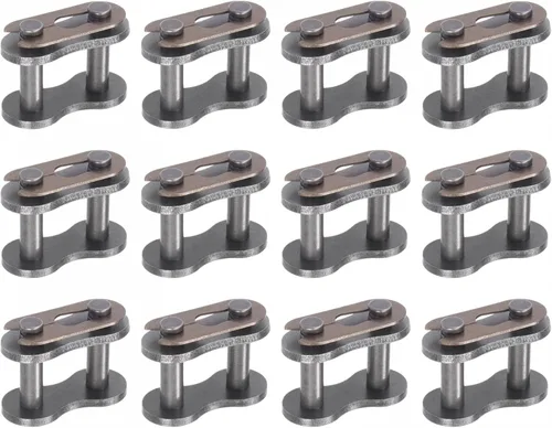 Vista 8 de uxcell Rodillo de enlace de conector maestro de cadena #25, acero al carbono de paso de 1/4 pulgadas, eslabones divididos de conexión estándar