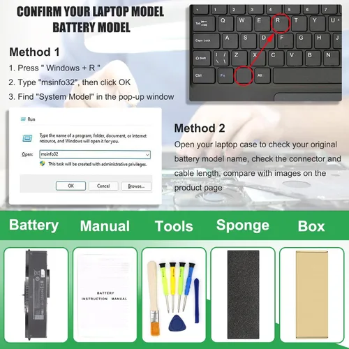 Vista 4 de 1FXDH - Batería de repuesto para laptop Dell Latitude 15 5501 5511 E5501 E5511 Precision 3541 3551 Series Notebook 01WJT0 1WJT0 0D191G D191G