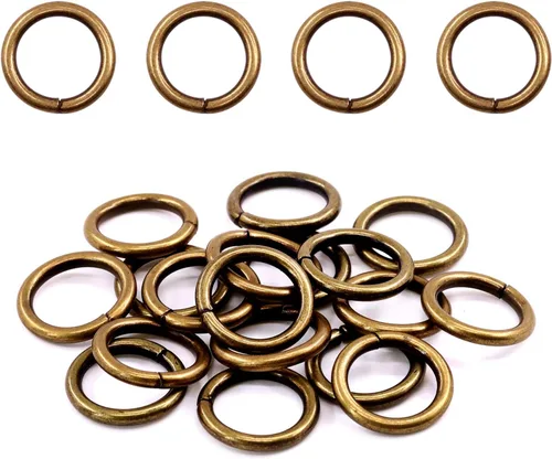 Vista 8 de Swpeet 60 anillos de metal multiusos de bronce resistentes de 3/2 pulgadas a 1.496 in para bolsas de hardware, anillos de mano, accesorios