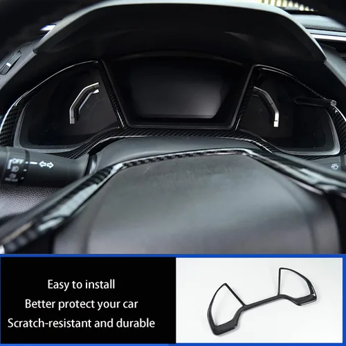 Vista 2 de Accesorios de automóvil aptos para Honda 10ª generación Civic 2016-2021 Interior tablero de instrumentos, marco, marco de cubierta